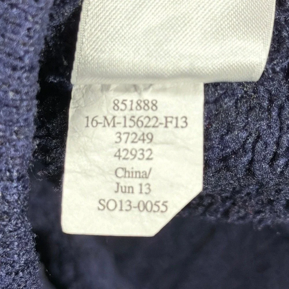 REI Fleece Pullover Mens XL Navy Blue Ribbed Quarter Zip Fall 2013